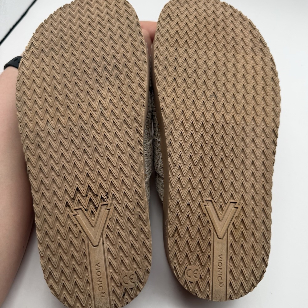 VIONIC Riviera Platform Womens Slides Sz 7.5 Wide Metallic Tweed Comfort Sandals - Picture 7 of 8